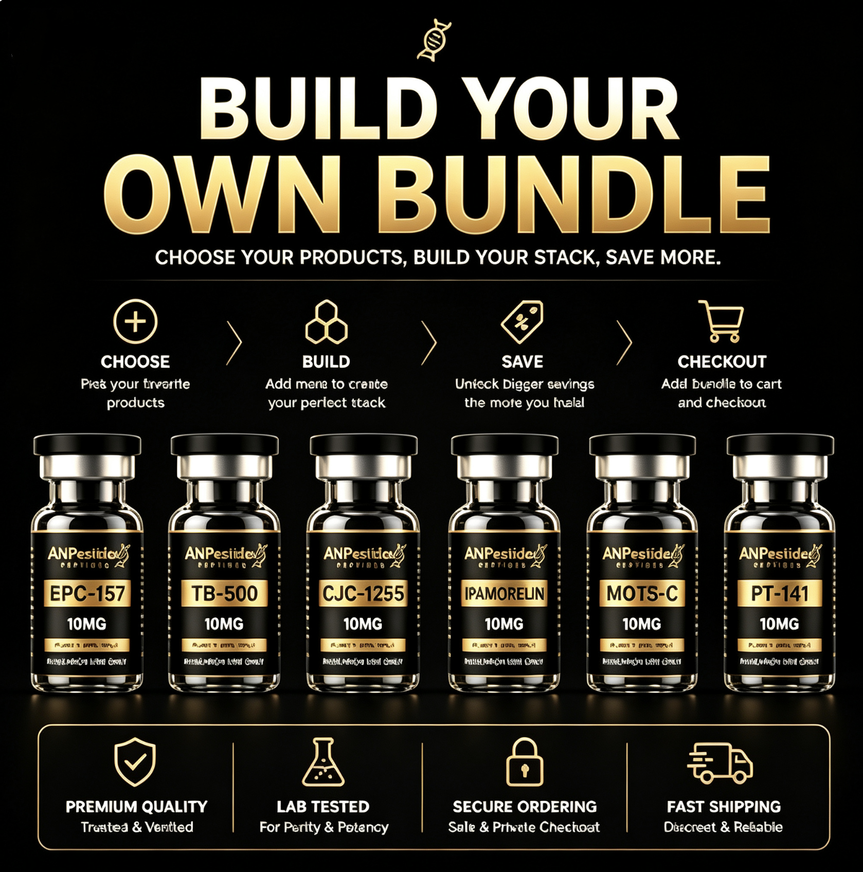 Build your own peptide bundle
